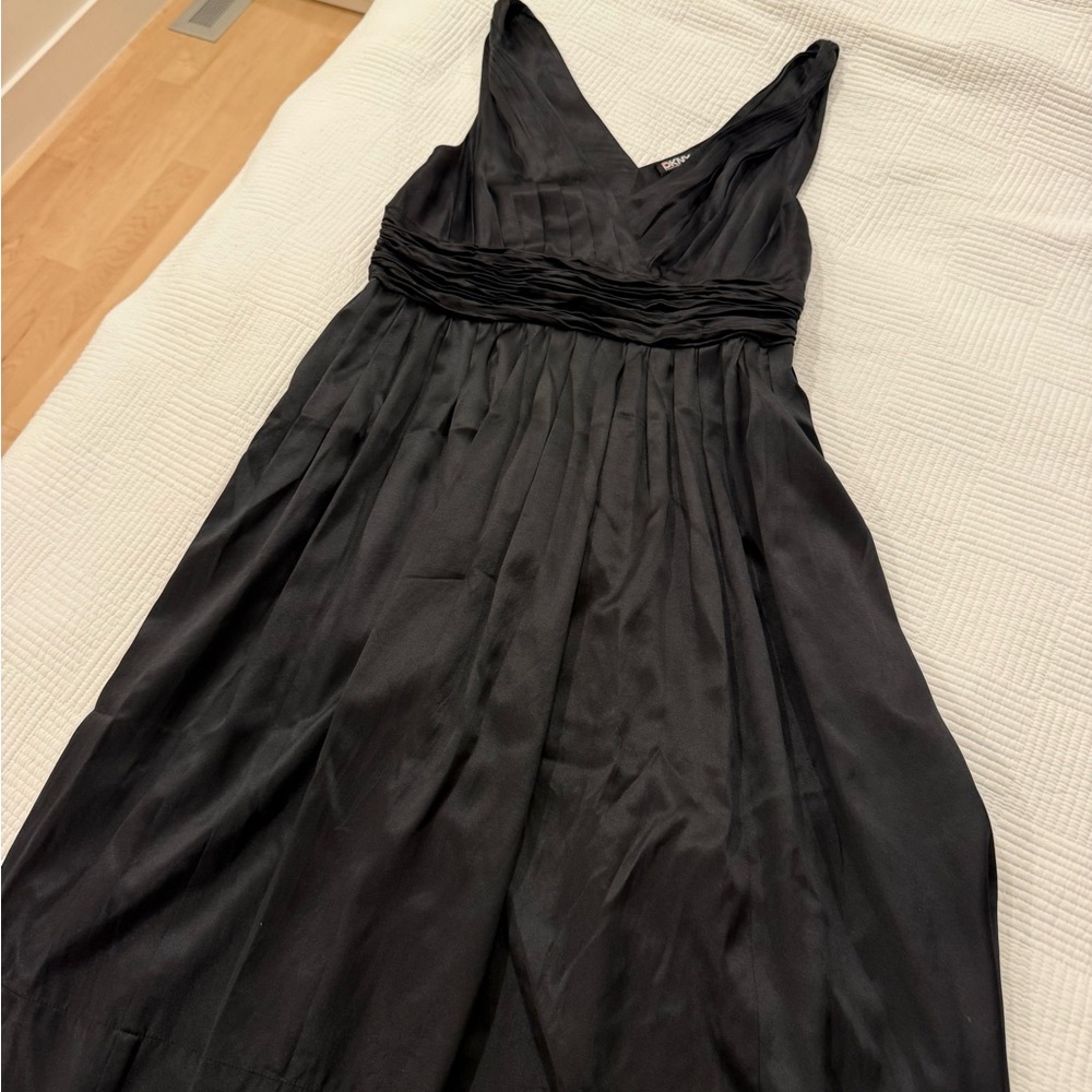 DKNY Black Maxi Dress - 94% silk!
